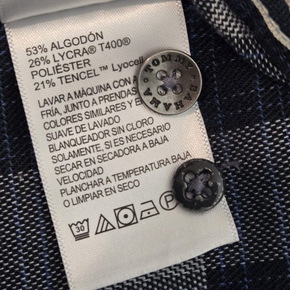 NWT TOMMY BAHAMA  Canyon Beach Flannel Cozy Check Men’s XXL Teal Bay Blue Color - Picture 13 of 16